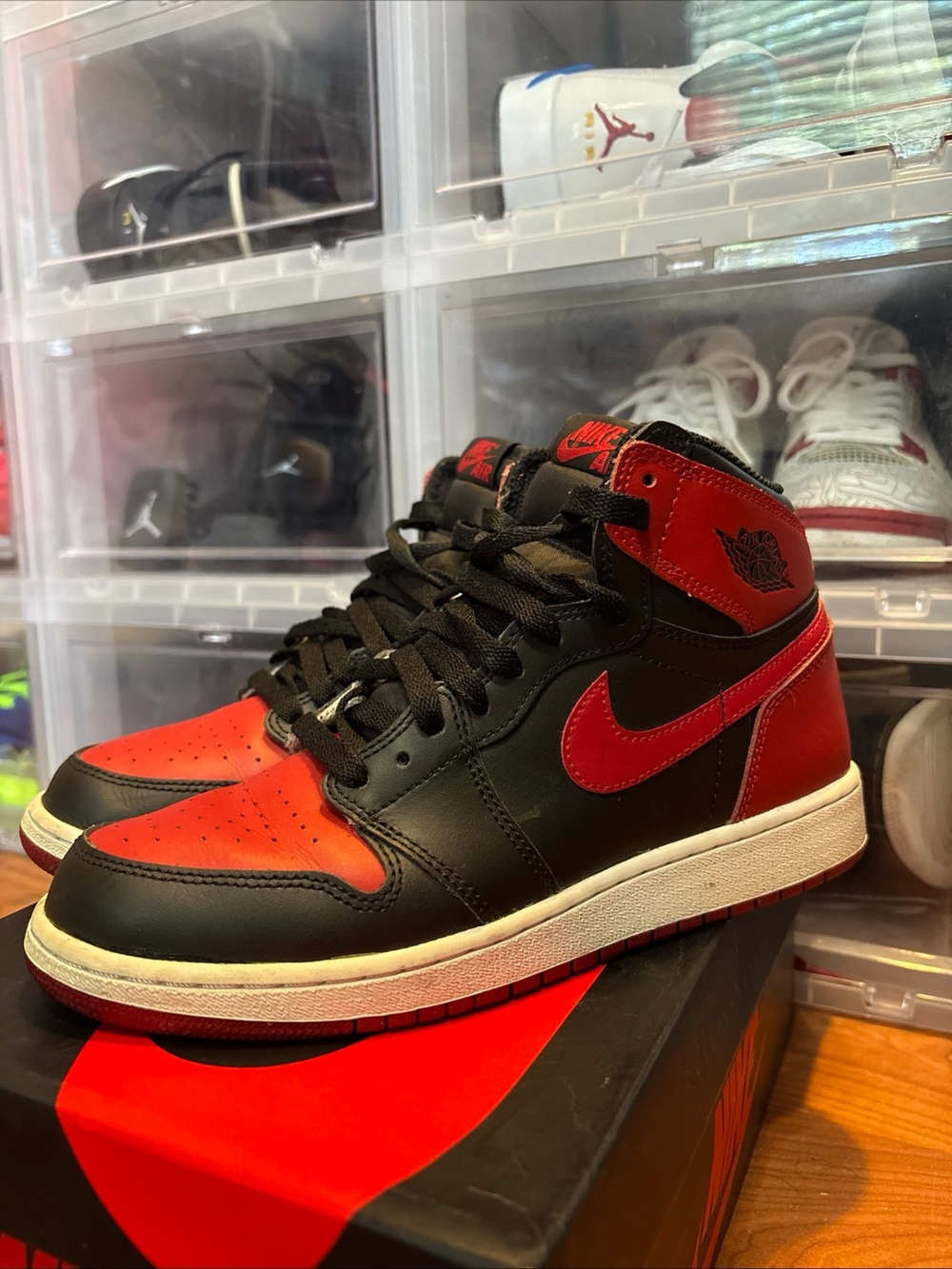 Air Jordan 1 Retro Bred Banned 2016 575441-001 Basketball Shoes Sz 6.5Y/8W Used